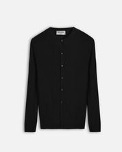 Cardigan girocollo a coste