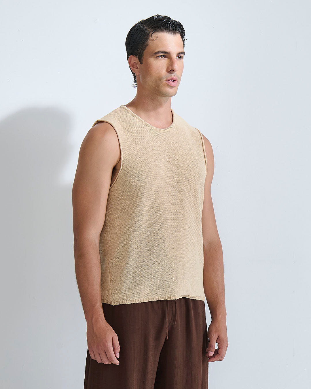 Canotta in maglia in cotone
