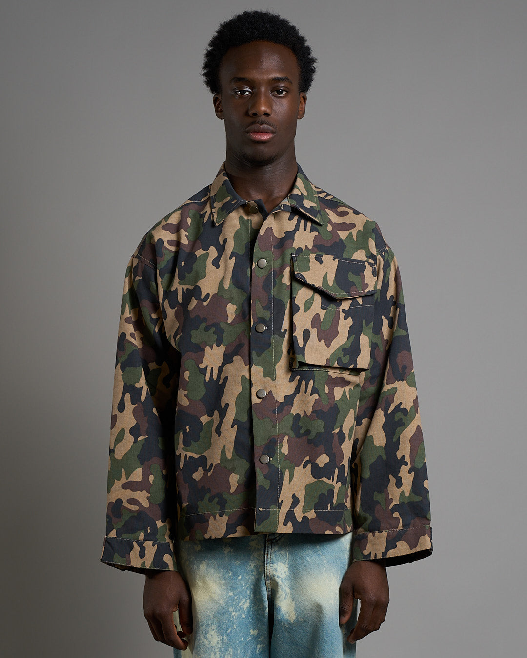 Giacca Cropped fit Camouflage