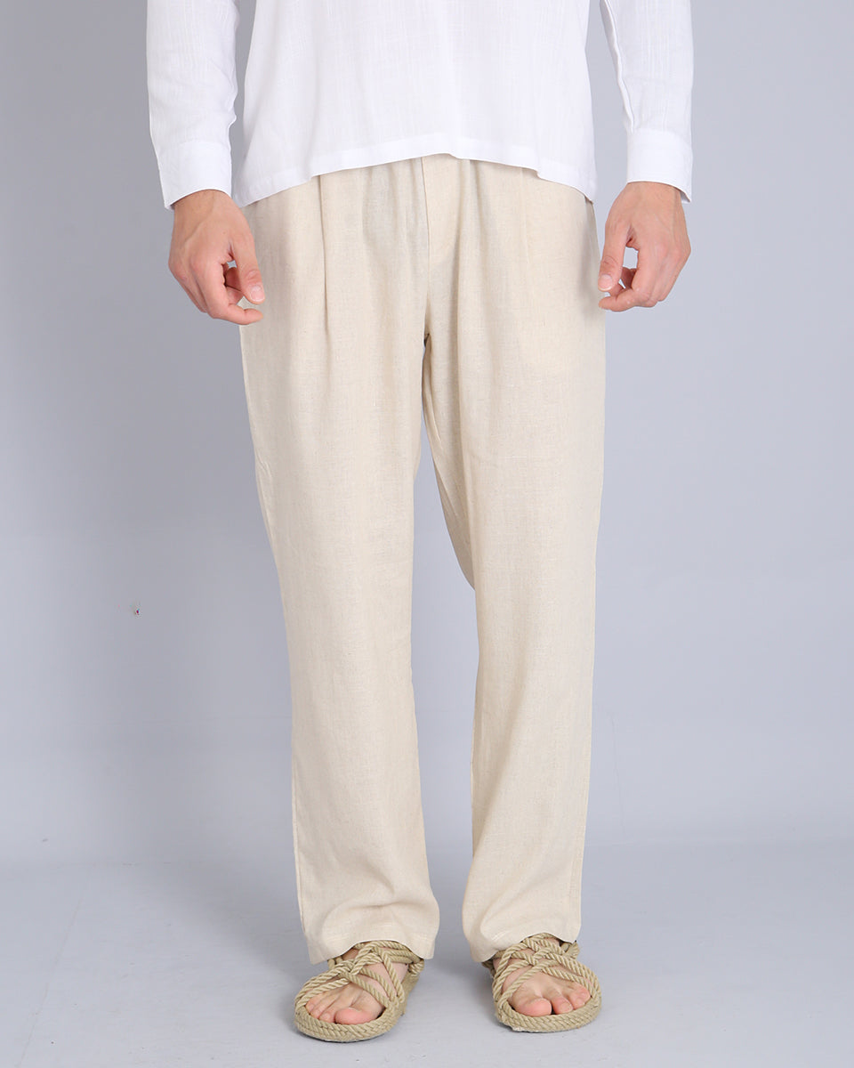 Msm Studio Pantalaccio Jogger Gamba Larga Lino