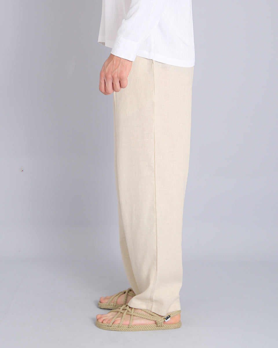 Msm Studio Pantalaccio Jogger Gamba Larga Lino