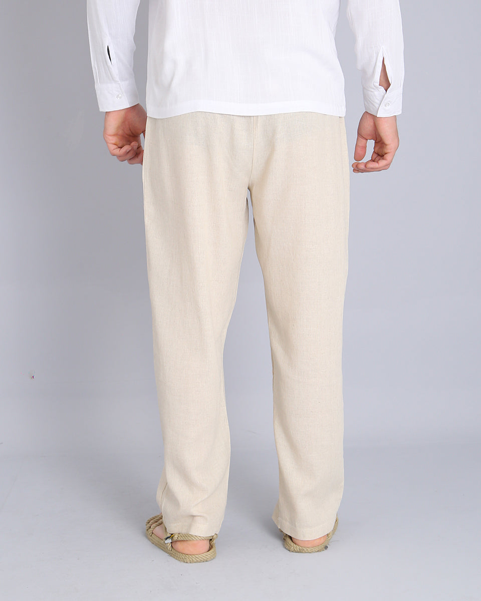 Msm Studio Pantalaccio Jogger Gamba Larga Lino