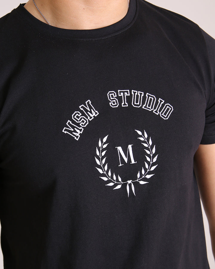 Msm Studio T-shirt con Ricamo Logo
