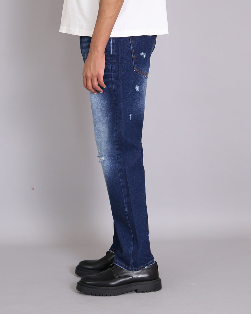 Msm Studio Jeans Straight Fit Denim Scuro