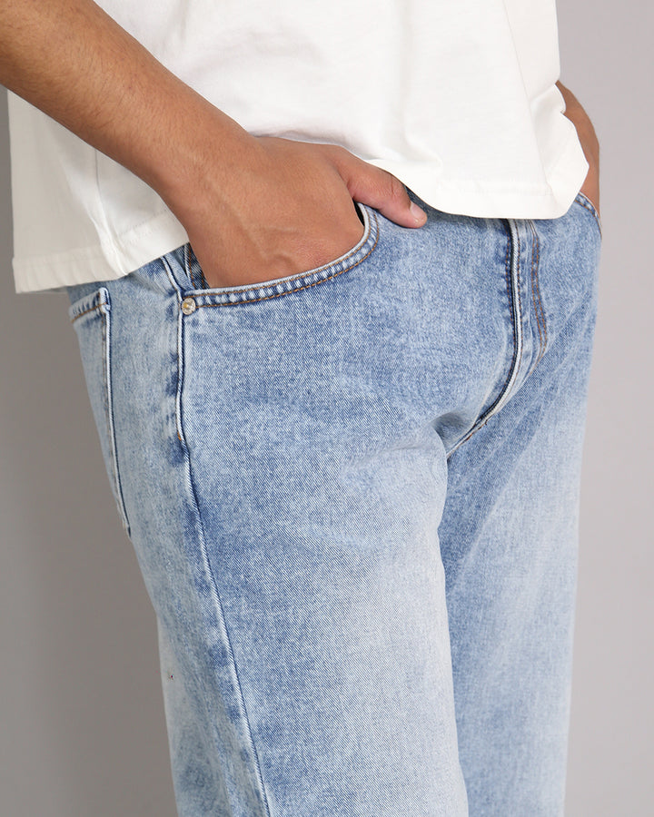 Msm Studio Jeans Straight Fit Marmorizzato