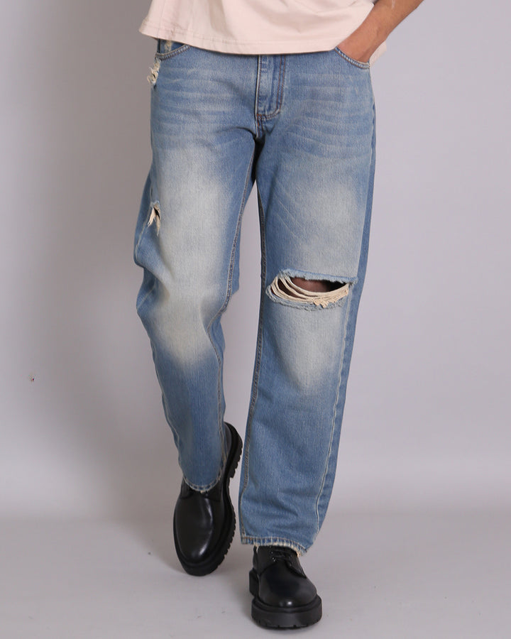 Msm Studio Jeans Straight Fit Sabbiato