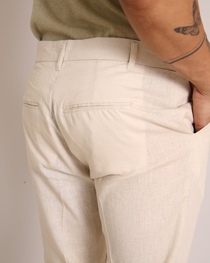 Msm Studio Pantalone Sartoriale in lino