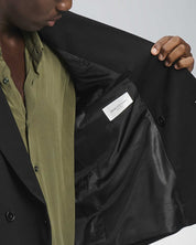 PRE ORDINE Giacca cropped doppiopetto nero