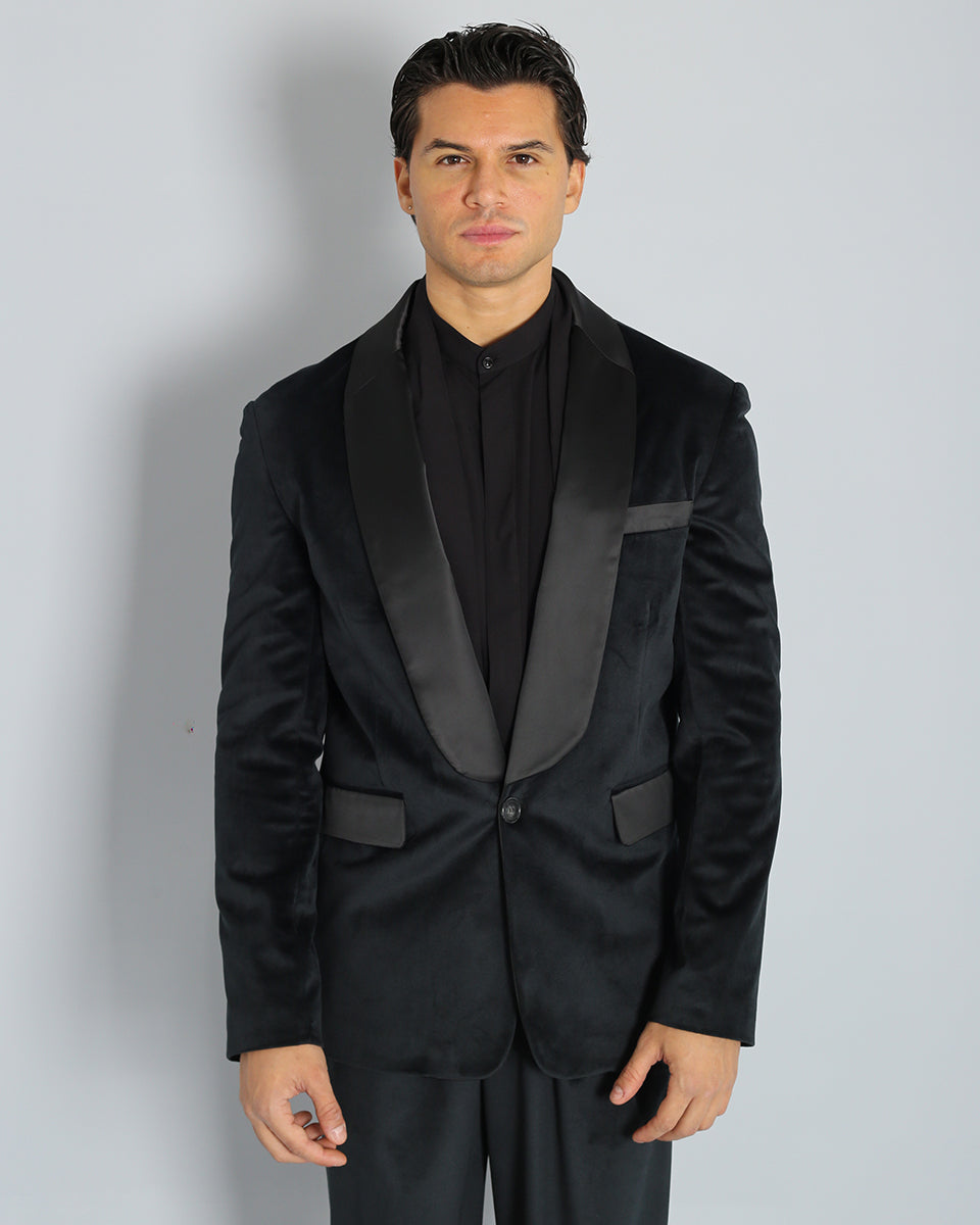 Giacca Smiking raso e velluto