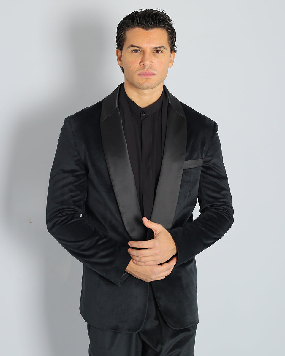 Giacca Smiking raso e velluto