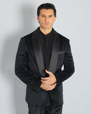 Giacca Smiking raso e velluto