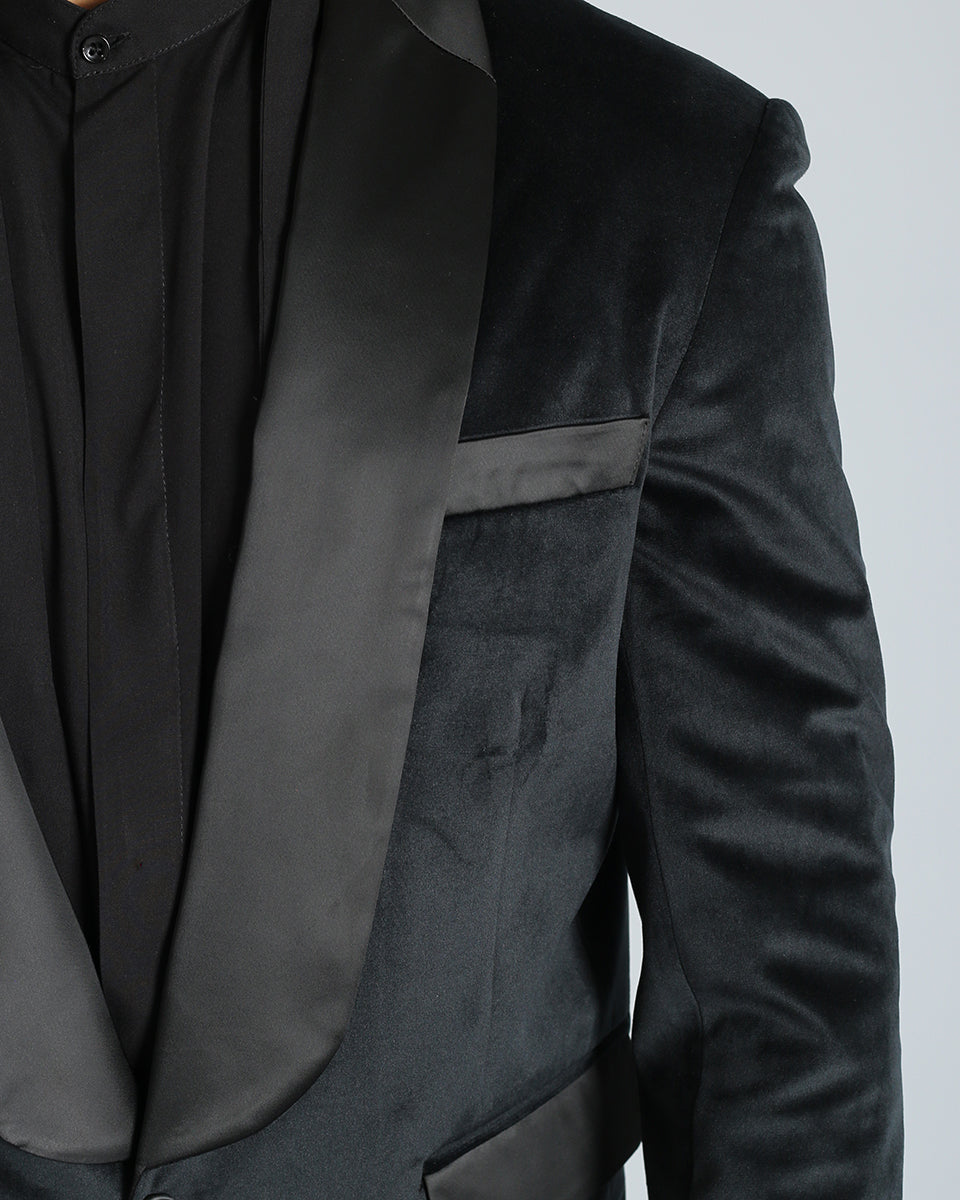 Giacca Smiking raso e velluto