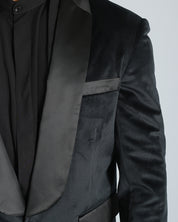 Giacca Smiking raso e velluto