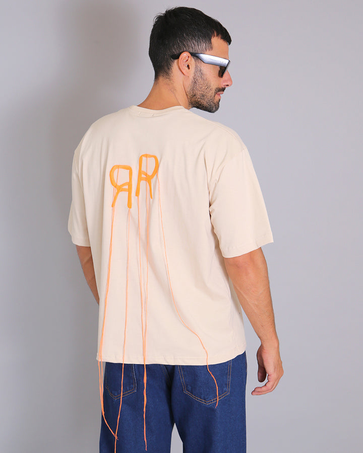 Reference T-shirt Cropped con ricamo sfrangiato