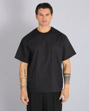 T-shirt in tessuto camicia