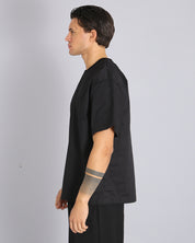 T-shirt in tessuto camicia