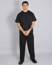 T-shirt in tessuto camicia