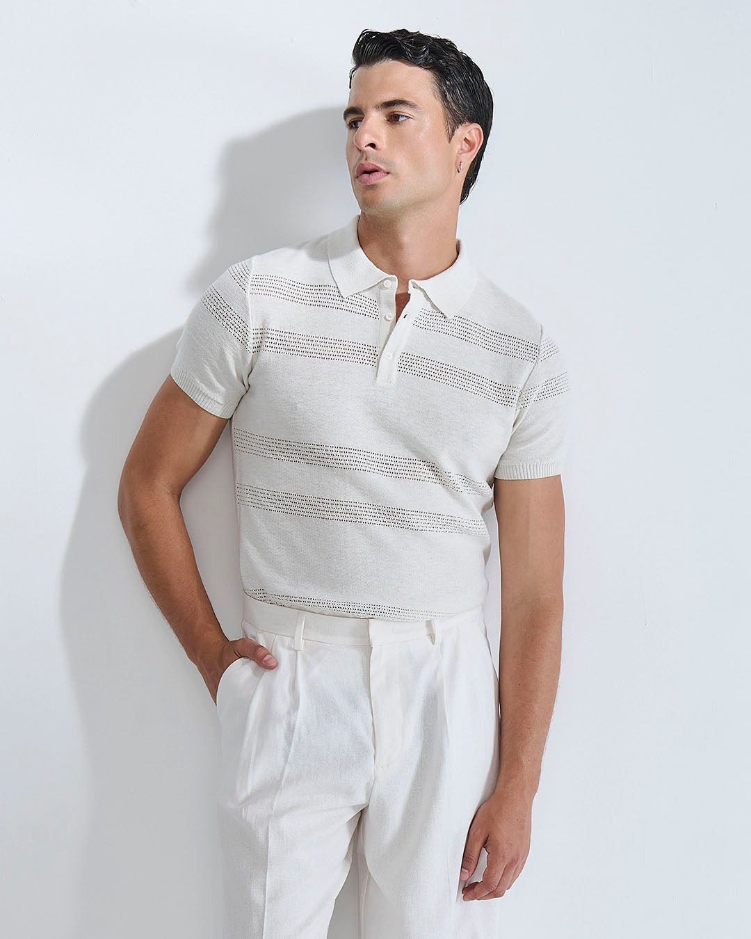 Polo in filo micro traforata