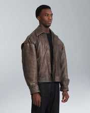 Bomber in pelle vecchia america