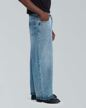 Jeans balloon fit marmorizzato