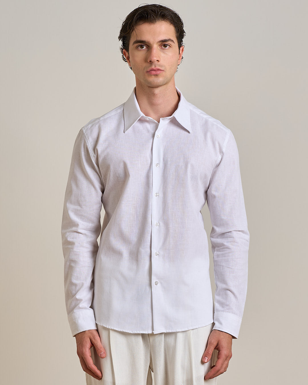 Camicia sartoriale in lino