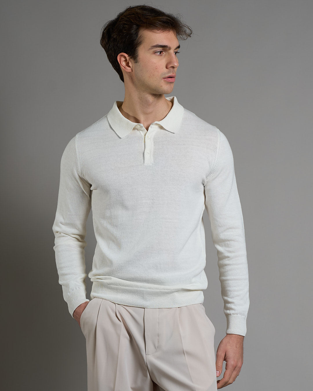 Polo manica lunga in filo
