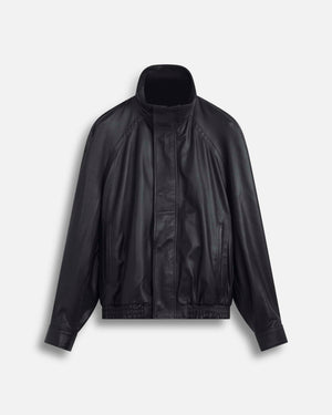 Bomber in pelle relax fit