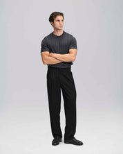 Pantalone wide fit con fibbiette
