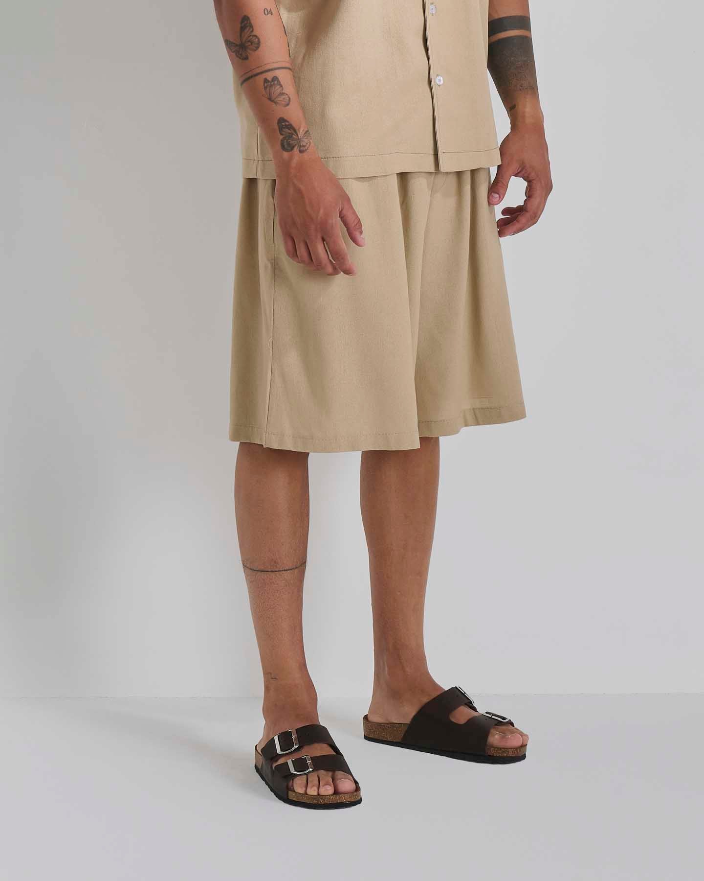 Bermuda jogger in lino