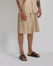 Bermuda jogger in lino