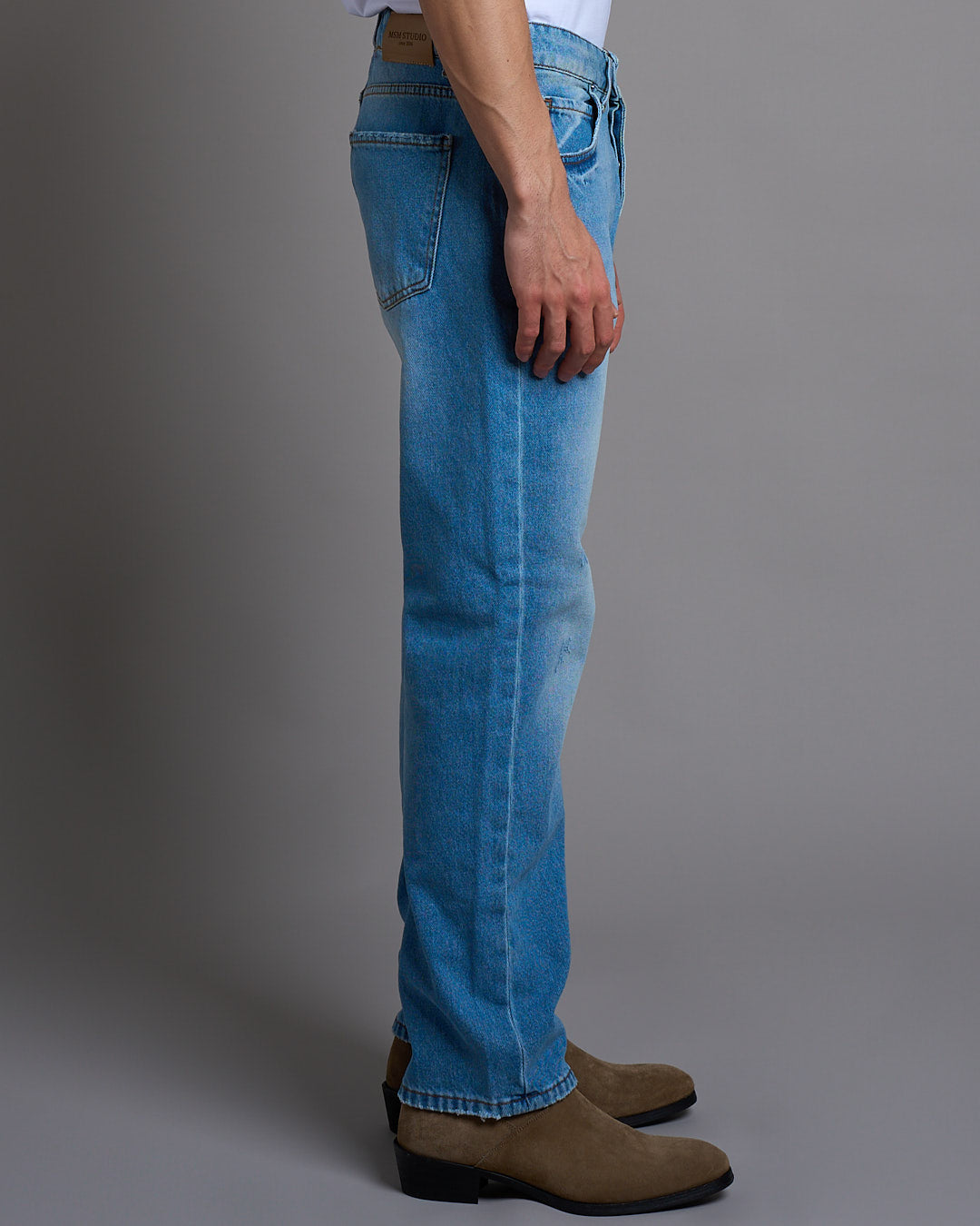 Jeans Straight Fit Con Abrasioni