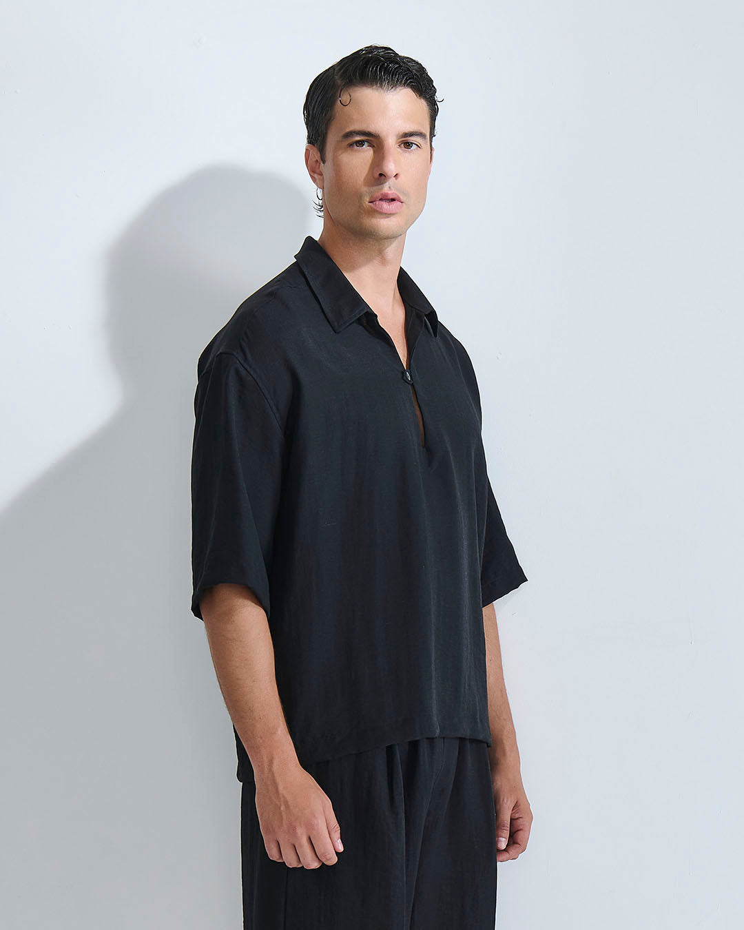 Camicia Polo misto lino