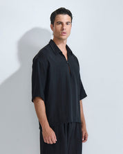 Camicia Polo misto lino