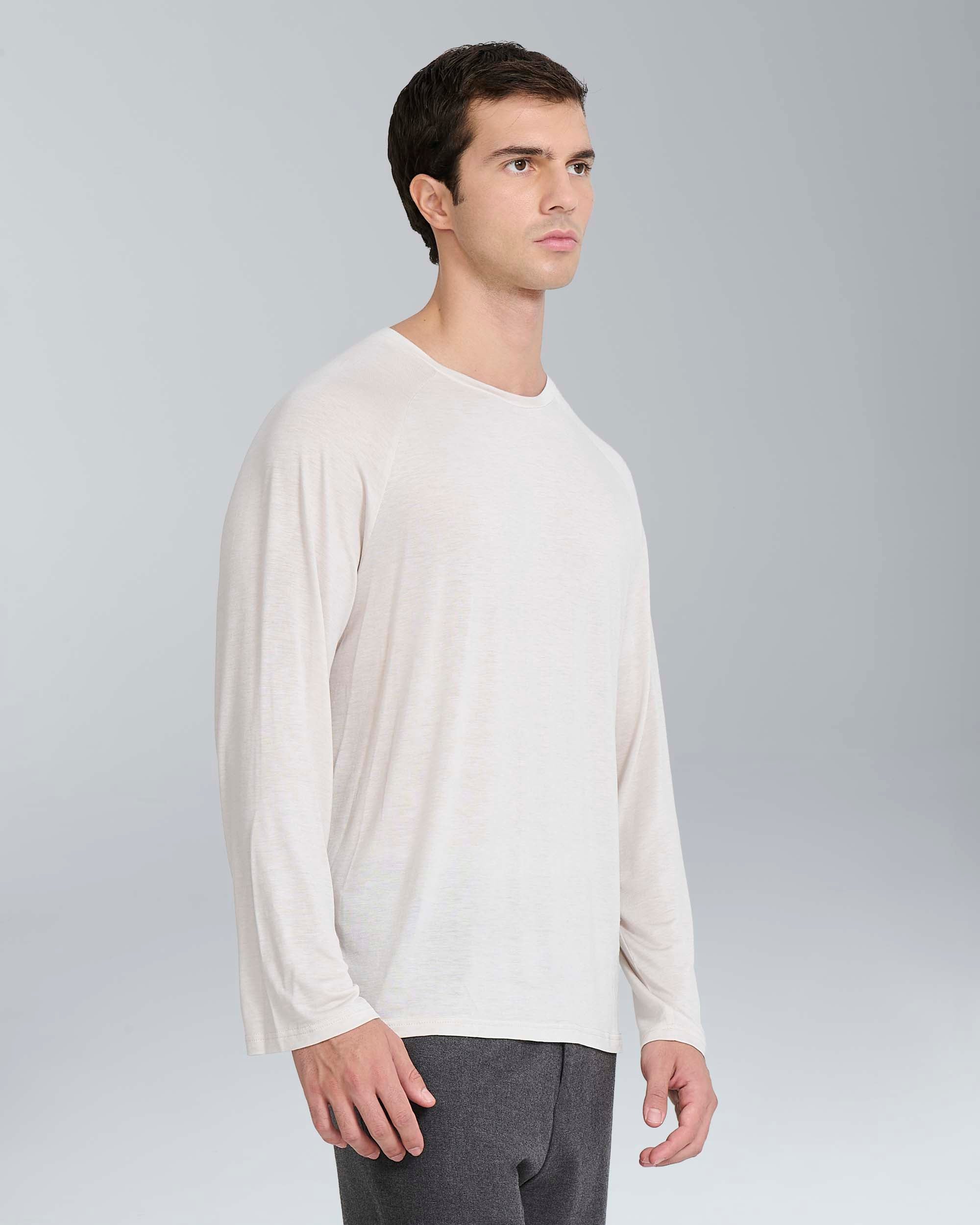 T-shirt longsleeve effetto cashmere