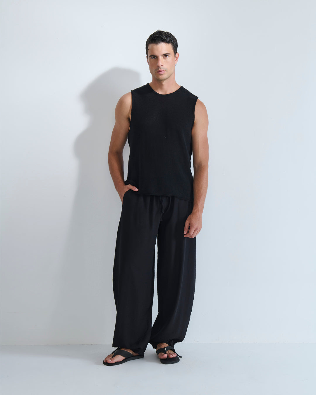 Canotta in maglia in cotone