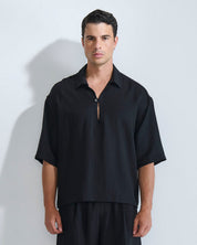 Camicia Polo misto lino