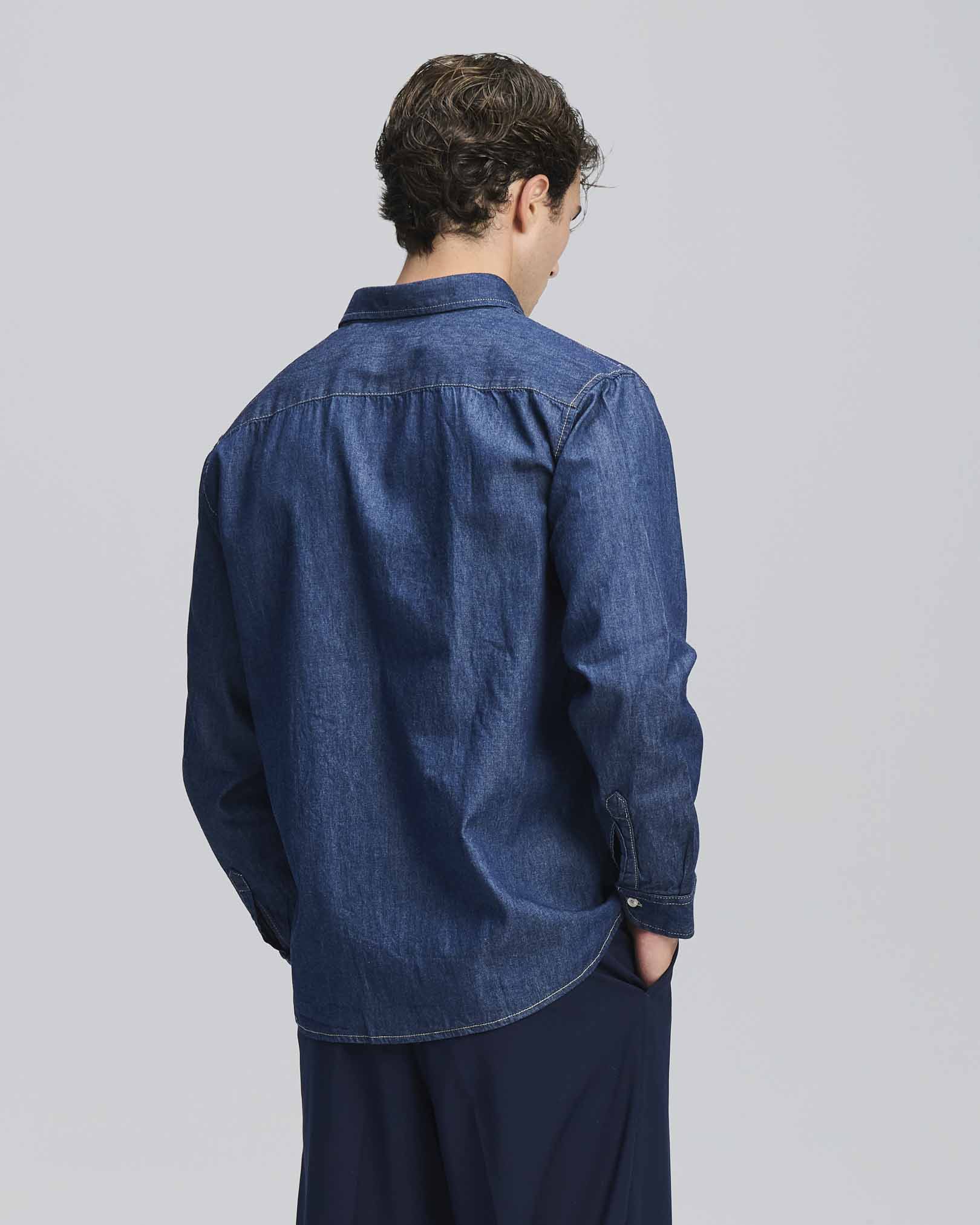 Camicia in cotone Chambray