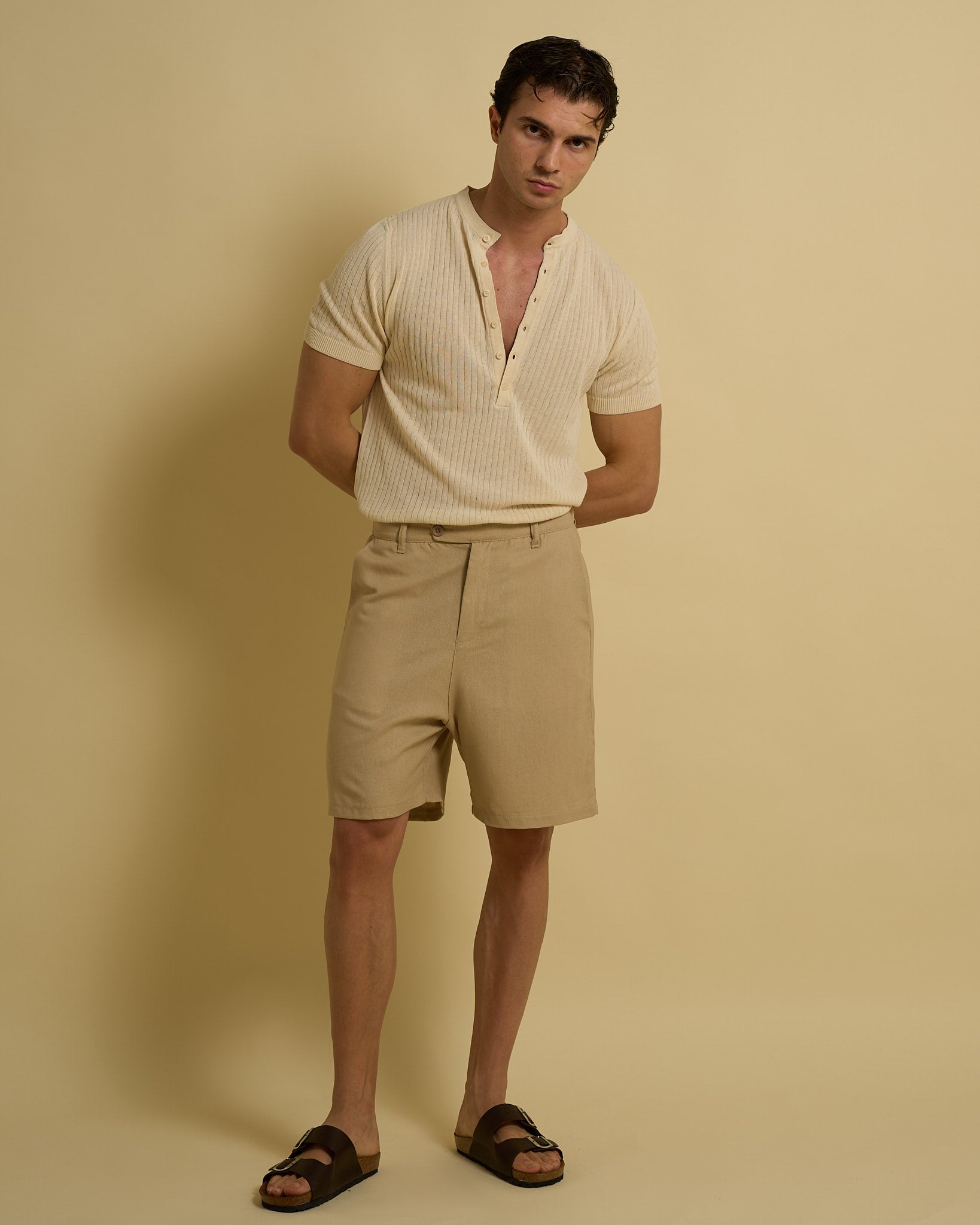 Bermuda Regular Fit in lino