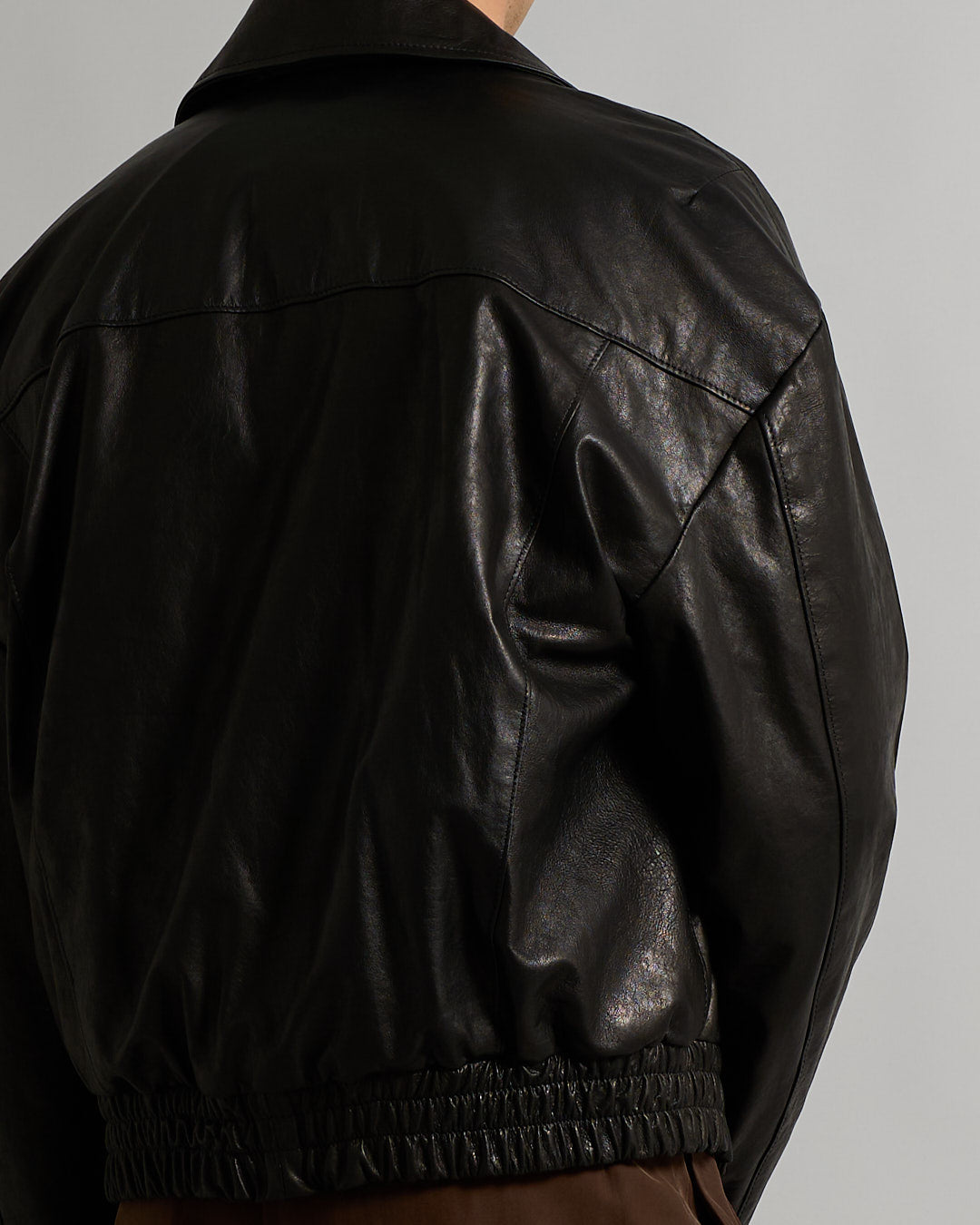 Giacca in pelle con tasconi