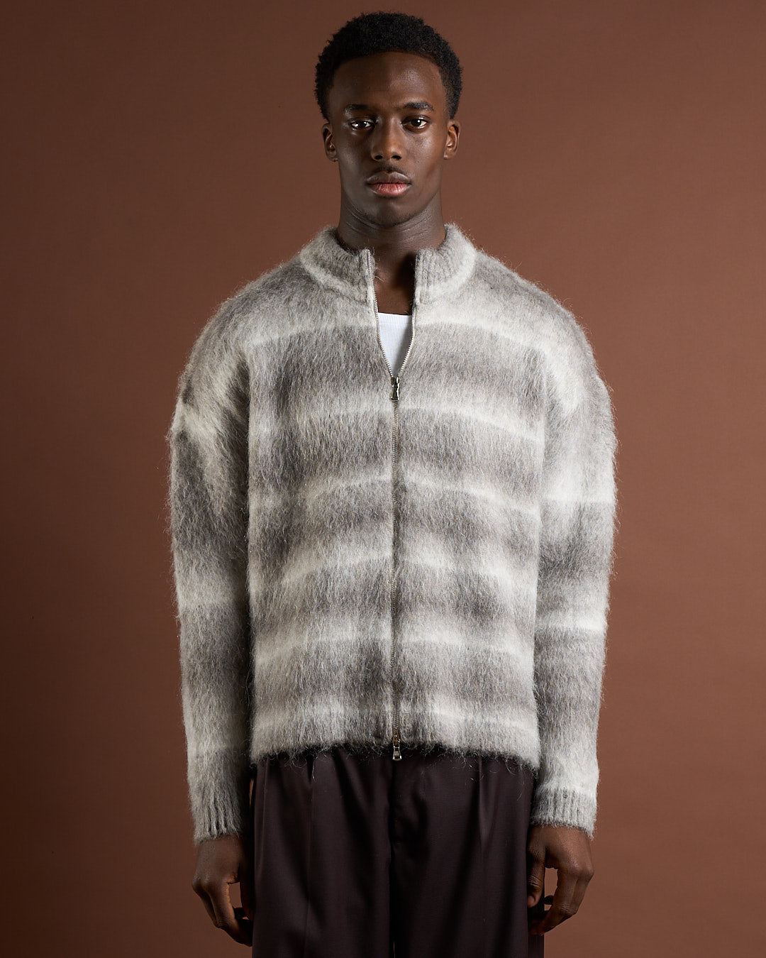 Cardigan in lana mohair sfumato Limited Edition
