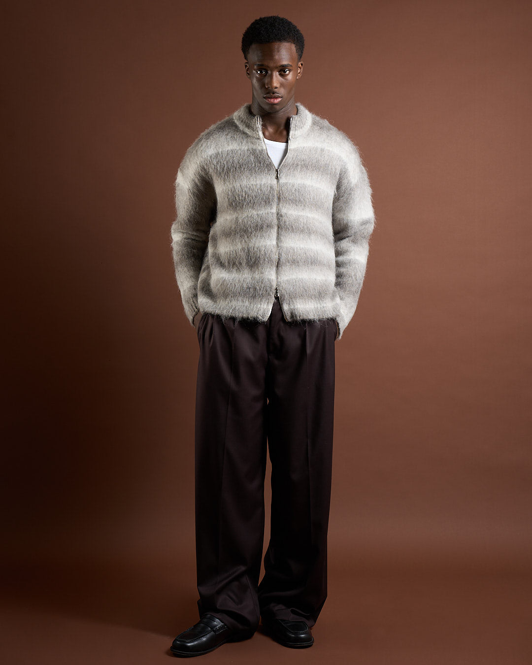 Cardigan in lana mohair sfumato Limited Edition