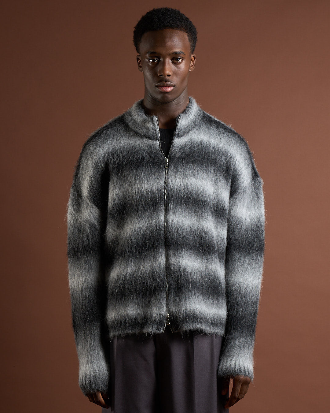 Cardigan in lana mohair sfumato Limited Edition