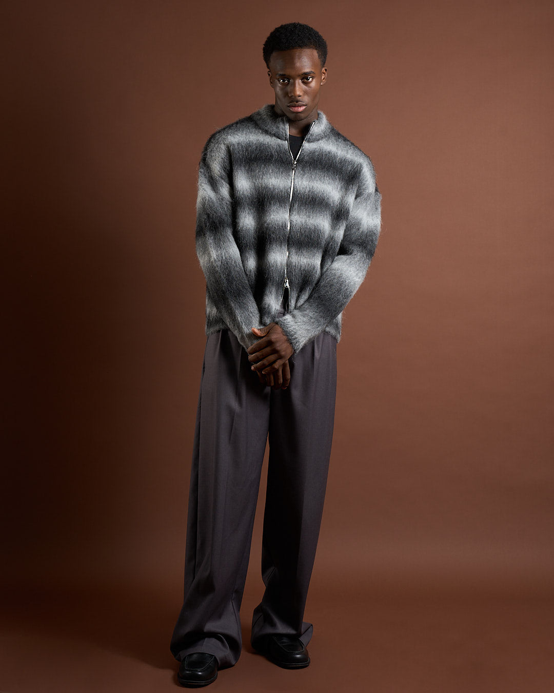 Cardigan in lana mohair sfumato Limited Edition