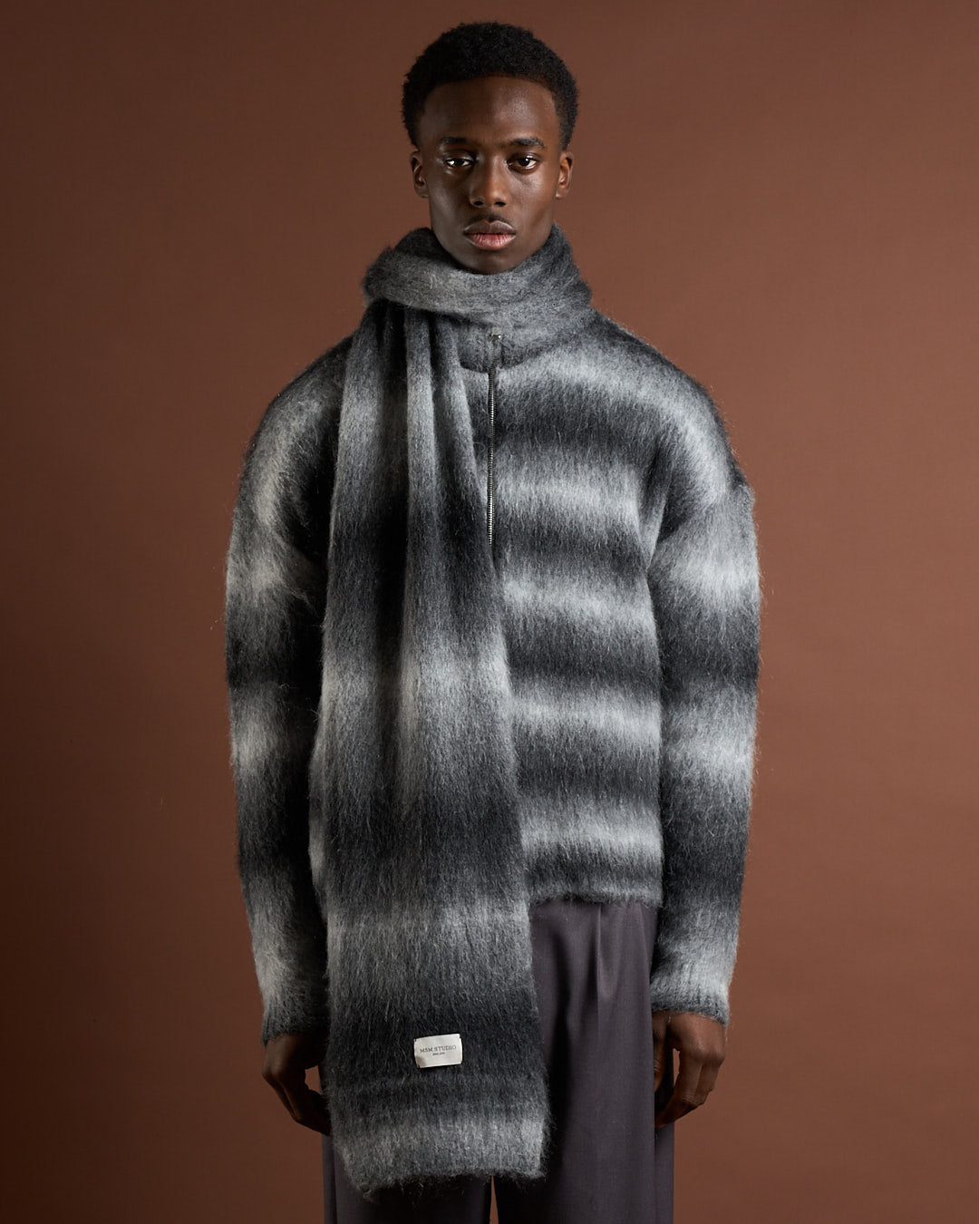 Sciarpa in lana Mohair sfumata