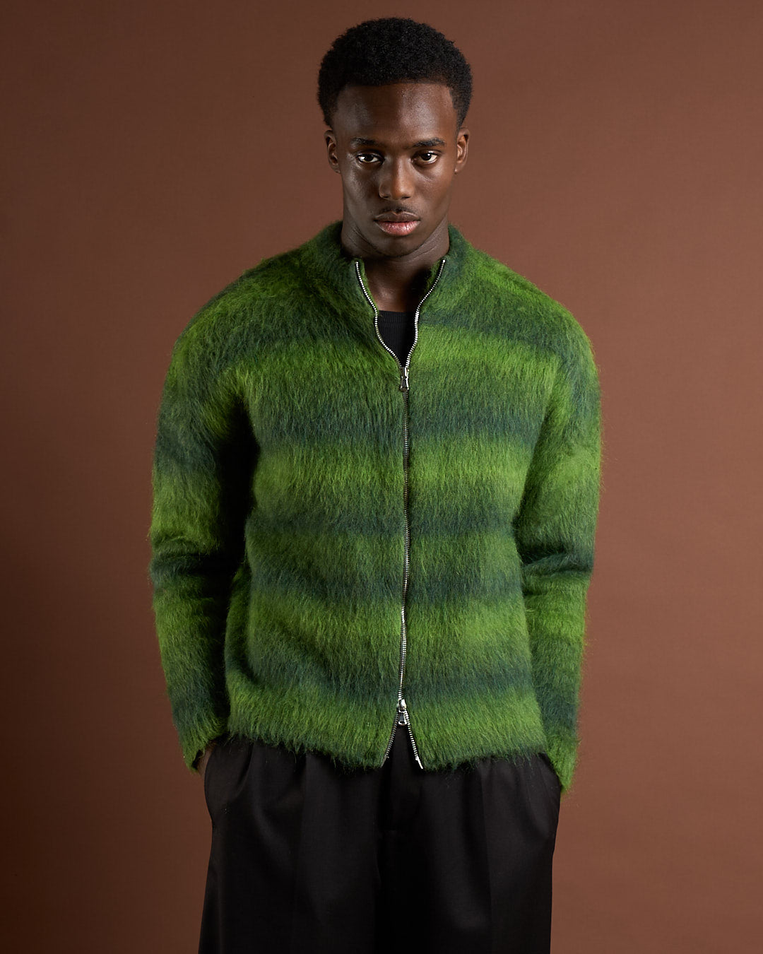 Cardigan in lana mohair sfumato Limited Edition