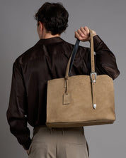 Borsa Shopper in camoscio