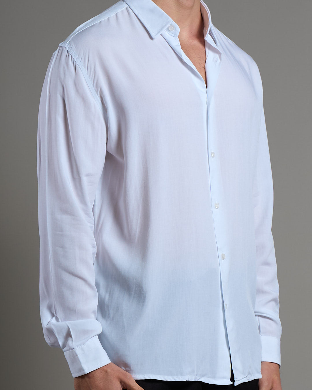 Camicia in Viscosa a tinta unita