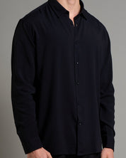 Camicia in Viscosa a tinta unita