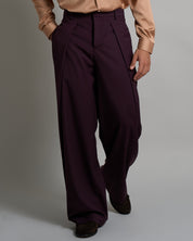 Pantalone Wide Fit con pieghe