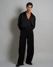 Pantalone Wide Fit con pieghe